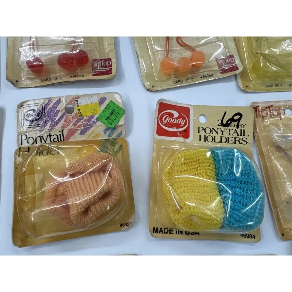 Vintage Goodys Tip Top Little Mermaid Ponytail Holders Lot of 28 80s 90s USA NOS